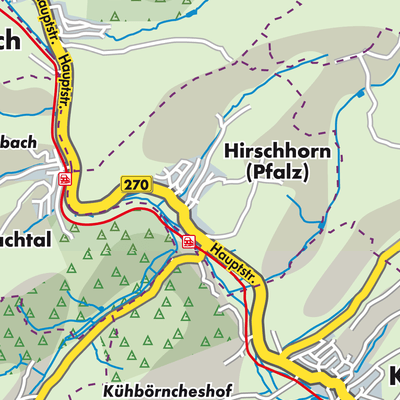 Übersichtsplan Hirschhorn/Pfalz
