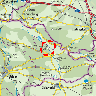Landkarte Hitzacker