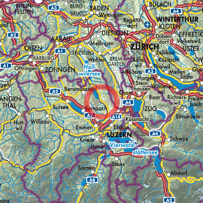 Landkarte Hochdorf