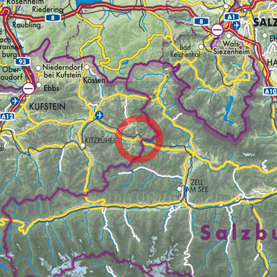 Landkarte Hochfilzen
