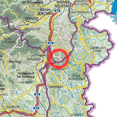 Landkarte Hochneukirchen-Gschaidt