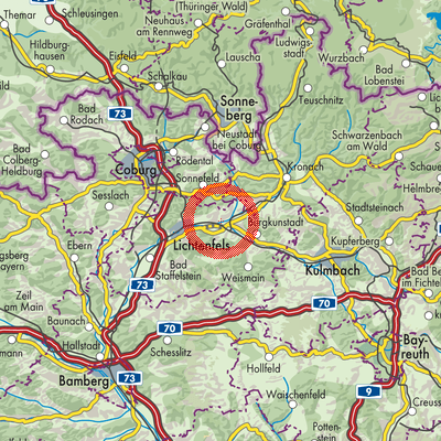 Landkarte Hochstadt-Marktzeuln (VGem)