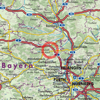 Landkarte Höchstadt an der Aisch (VGem)