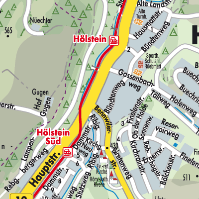 Stadtplan Hölstein