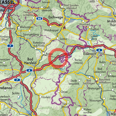 Landkarte Hönebach