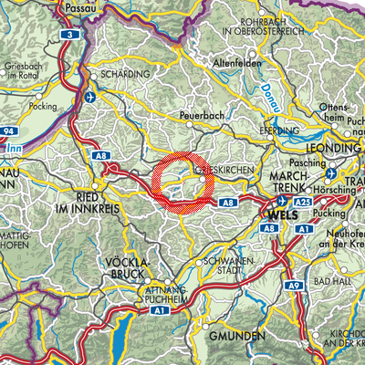 Landkarte Hofkirchen an der Trattnach
