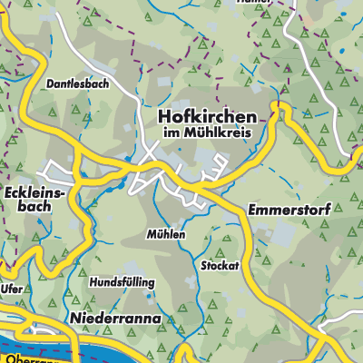 Übersichtsplan Hofkirchen im Mühlkreis