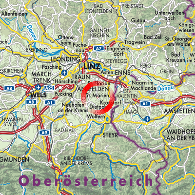 Landkarte Hofkirchen im Traunkreis