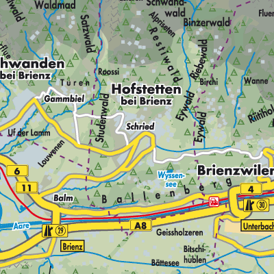 Übersichtsplan Hofstetten bei Brienz