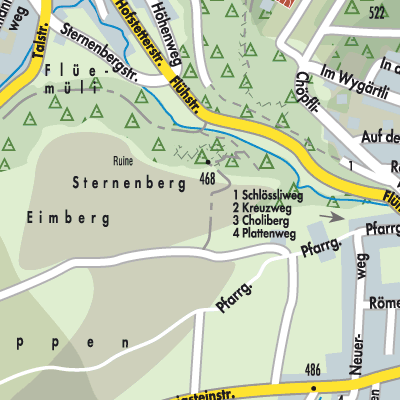Stadtplan Hofstetten-Flüh