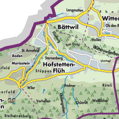 Übersichtsplan Hofstetten-Flüh