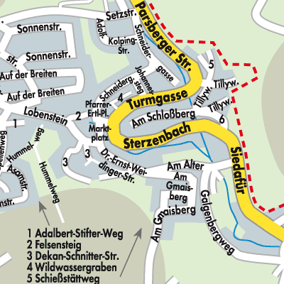 Stadtplan Hohenfels
