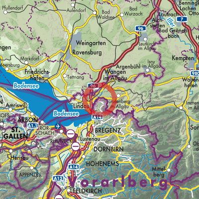Landkarte Hohenweiler