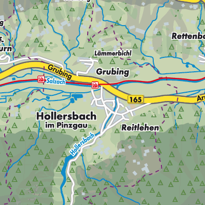 Übersichtsplan Hollersbach im Pinzgau