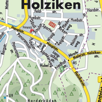 Stadtplan Holziken