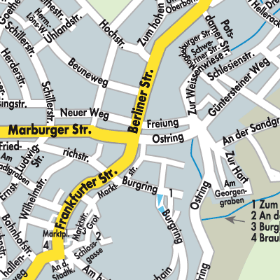 Stadtplan Homberg (Ohm)