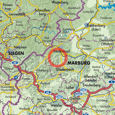 Landkarte Hommertshausen