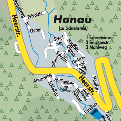 Stadtplan Honau