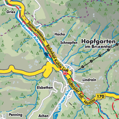 Übersichtsplan Hopfgarten im Brixental