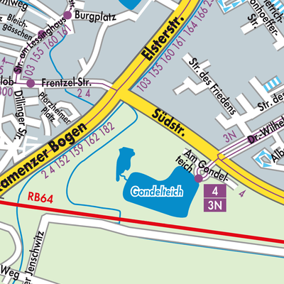 Stadtplan Hoyerswerda - Wojerecy