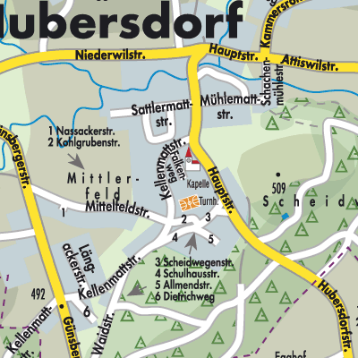 Stadtplan Hubersdorf