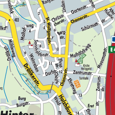 Stadtplan Hünenberg