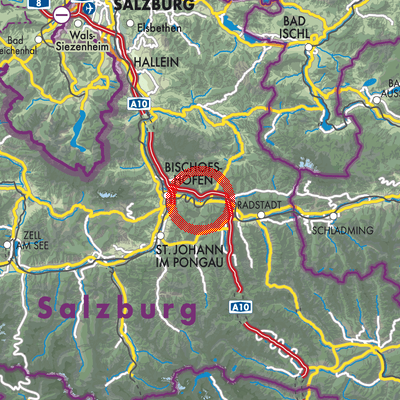 Landkarte Hüttau
