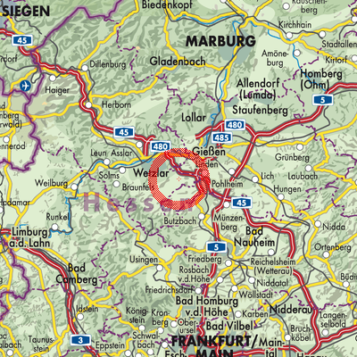 Landkarte Hüttenberg