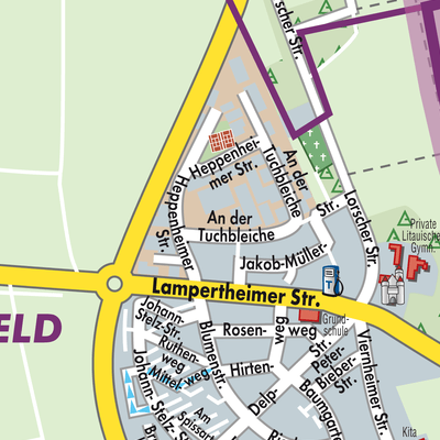 Stadtplan Hüttenfeld