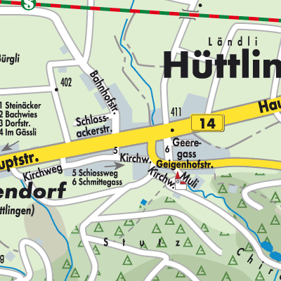 Stadtplan Hüttlingen
