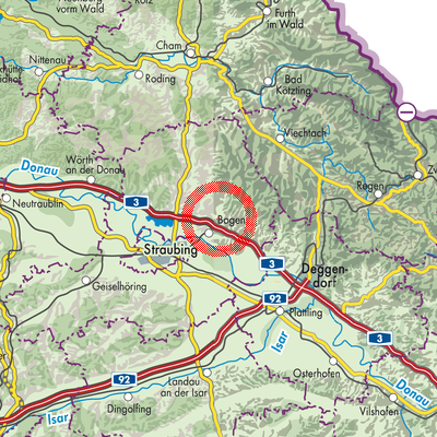 Landkarte Hunderdorf (VGem)