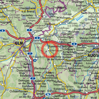 Landkarte Ichenhausen (VGem)