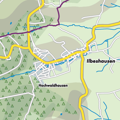 Übersichtsplan Ilbeshausen-Hochwaldhausen