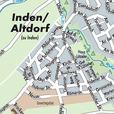 Stadtplan Inden/Altdorf