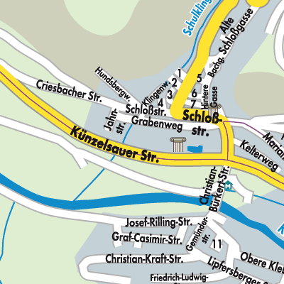 Stadtplan Ingelfingen