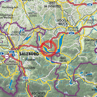 Landkarte Innerschwand am Mondsee