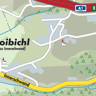 Stadtplan Innerschwand am Mondsee