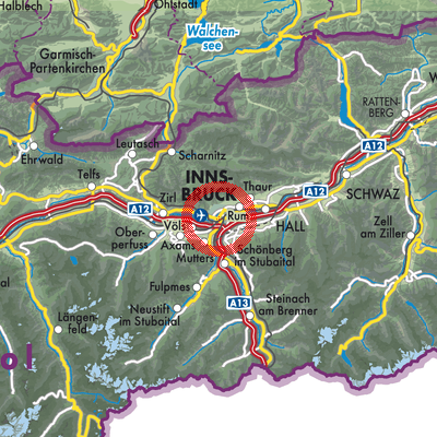 Landkarte Innsbruck