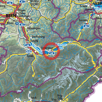 Landkarte Interlaken