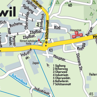 Stadtplan Inwil