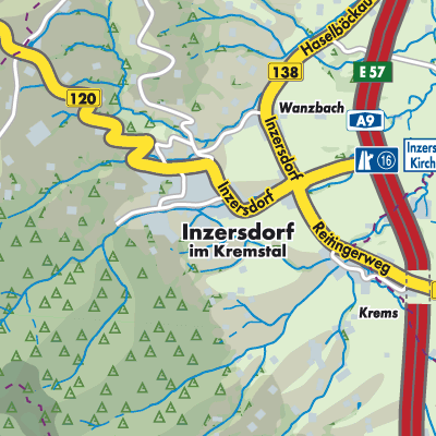 Übersichtsplan Inzersdorf im Kremstal