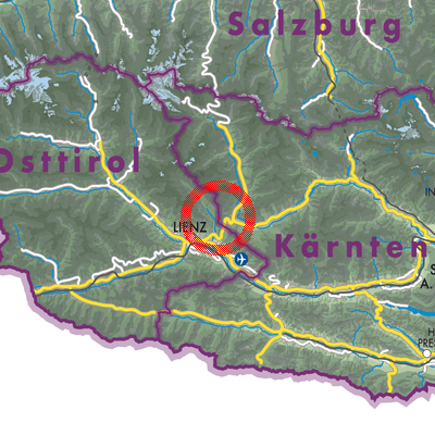Landkarte Iselsberg-Stronach