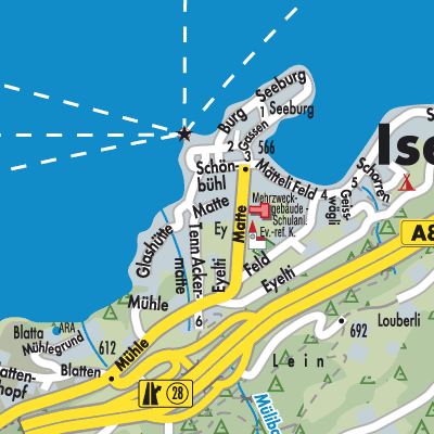 Stadtplan Iseltwald