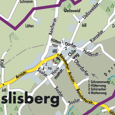 Stadtplan Islisberg