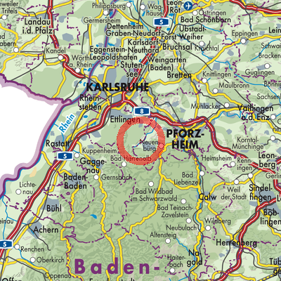 Landkarte Ittersbach