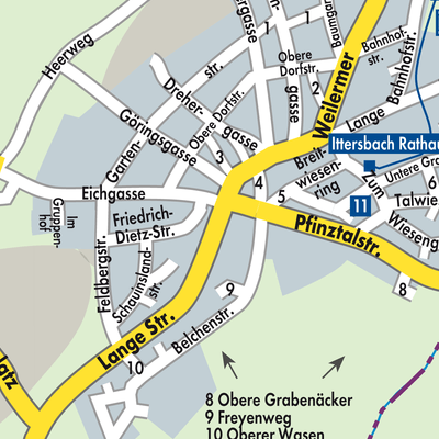 Stadtplan Ittersbach
