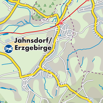 Übersichtsplan Jahnsdorf/Erzgebirge
