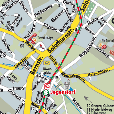 Stadtplan Jegenstorf