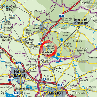 Landkarte Jeßnitz (Anhalt)