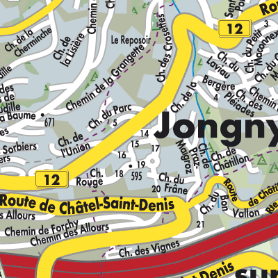 Stadtplan Jongny